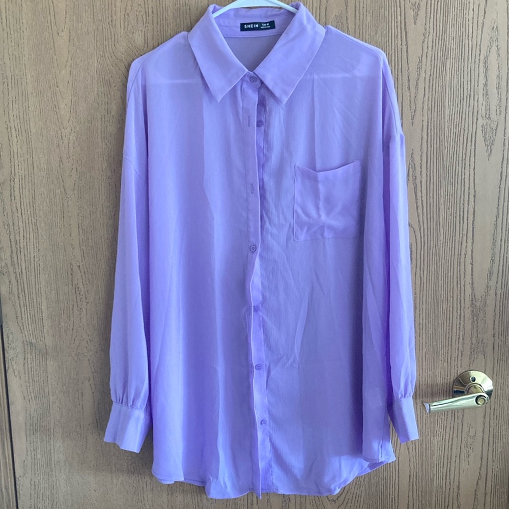 Shein Tall Button Down Blouse